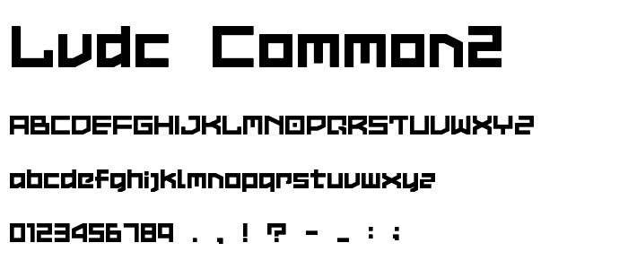 LVDC Common2 font